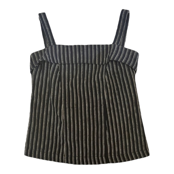 J.crew Point Sur Freddie Linen Turnover Navy Blue & White Striped Bow Tie Top 00 - Picture 7 of 13